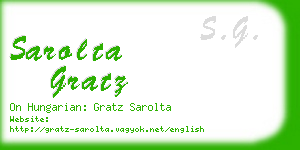 sarolta gratz business card